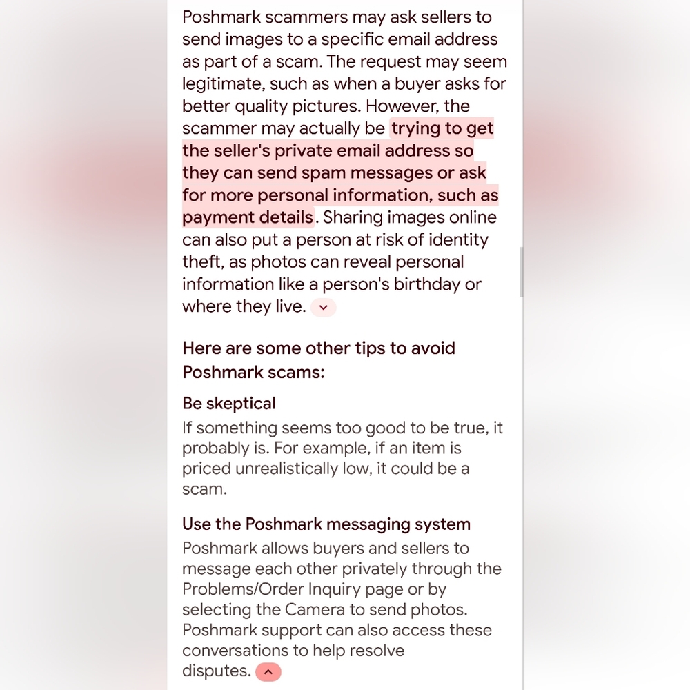 Beware of scammers